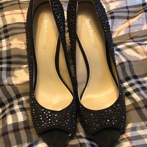 Enzo Angiolini Black Peep Toe Heels